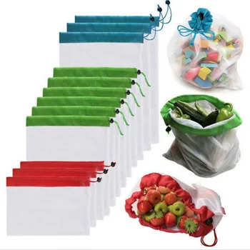1 шт. 3 размера многоразовая сетчатая сумка для производства моющиеся экологически чистые сумки для держателя продуктовой сумки фруктовый и овощной органайзер мешочек