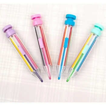  1 шт. 8 в 1 Многоцветные мелки Креативный стиль Push DIY Сменный масляный пастельный цветной карандаш для детей Инструменты для рисования граффити