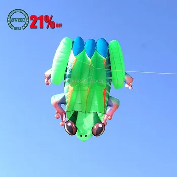 1 шт. Высокое качество Огромный мягкий лягушка Воздушный змей Спортивные воздушные змеи на открытом воздухе Легко летать зеленая лягушка летающая игрушка 8,5 квадратных метров, 2,8 м * 3,0 м