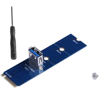 10 шт. Адаптер карты NGFF M.2 на USB 3.0 Ключ M2 M на USB3.0 для Pcie PCI-E Riser Card для майнинга майнеров