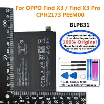 100% оригинальный высококачественный BLP831 4500 мАч Новый аккумулятор для OPPO Find X3 / Find X3 Pro X3Pro CPH2173 PEEM00 Аккумуляторы для сотовых телефонов