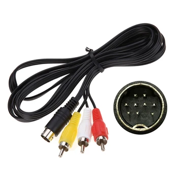 100 шт./лот Оптовая продажа 1,8 м 9-контактный аудио видео AV кабель для Sega Genesis 2 или для подключения Sega Genesis 3