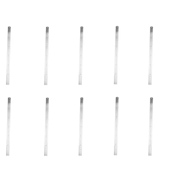 10X Нержавеющая сталь Двухсторонняя измерительная линейка с прямым краем 60 см / 24 дюйма, серебристый