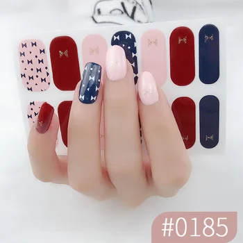 14tips Наклейки для дизайна ногтей с полным покрытием Леопардовый стиль Красочные накидки DIY Наклейки Простые наклейки Самоклеящиеся наклейки для ногтей Водонепроницаемый