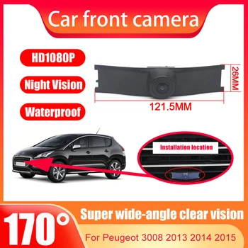170 ° 720P Ночное видение высокое качество автомобильная камера переднего вида для Peugeot 3008 2013 2014 2015 Логотип Mark HD CCD AHD Камера
