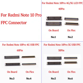 2 шт. 40 50 60-контактный ЖК-дисплей FPC Разъем на плате для Xiaomi Redmi Note 10 Pro 4G / Note10 Pro 5G USB-зарядное устройство для зарядки