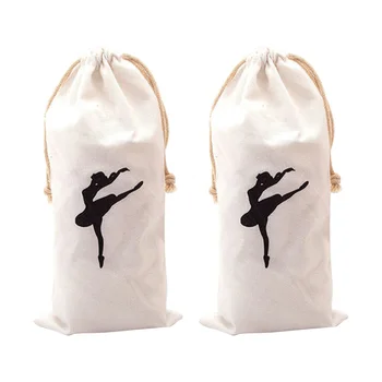 2 шт. Сумка дышащая балетная обувь на шнурке для девочек Canvas Point Dance Сумки Маленький рюкзак для хранения