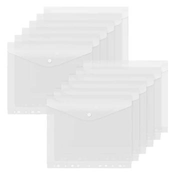 20 Упаковка пластиковых папок Кошельки, A4 Прозрачные пластиковые папки Файлы документов для школы и канцелярских принадлежностей, размер письма