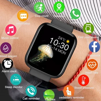2023 Модные смарт-часы для IPhone Xiaomi Sport Фитнес Цветной экран Добавить обои Часы Мужчины Женщины Дети Смарт-часы relojes