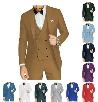 2023 Мужские костюмы 3 шт. Conjuntos De Blazer Coustime Homme Luxe Костюмы для мужчин Свадебные костюмы для мужчин