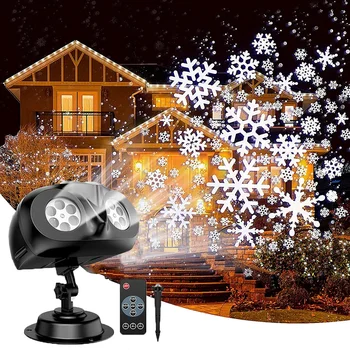 2023 Снегопад в форме совы Рождественский проектор Огни Открытый ландшафт Снежинки Проекционная лампа для праздничной вечеринки Сценический декор