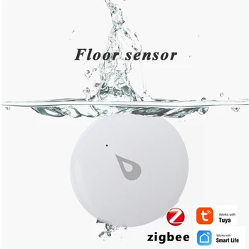 2023Новый ZigBee Tuya Детектор протечки воды Датчик затопления Сигнализация связи с водой Smart Life APP Дистанционный мониторинг Детектор утечек Дропшиппинг