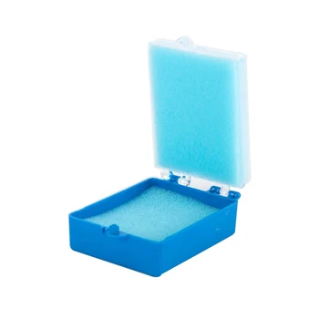 25 / 50 шт. Стоматологическая синяя пластиковая зубная коробка с губкой для хранения одиночных коронок и моста 25 / 50 шт. Стоматологическая синяя пластиковая зубная коробка с губкой для хранения одиночных коронок и моста 2