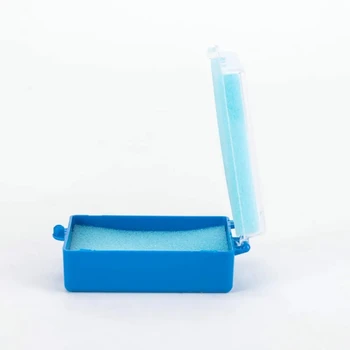 25 / 50 шт. Стоматологическая синяя пластиковая зубная коробка с губкой для хранения одиночных коронок и моста 25 / 50 шт. Стоматологическая синяя пластиковая зубная коробка с губкой для хранения одиночных коронок и моста 3