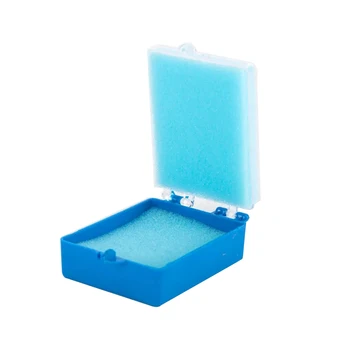 25 / 50 шт. Стоматологическая синяя пластиковая зубная коробка с губкой для хранения одиночных коронок и моста 25 / 50 шт. Стоматологическая синяя пластиковая зубная коробка с губкой для хранения одиночных коронок и моста 4
