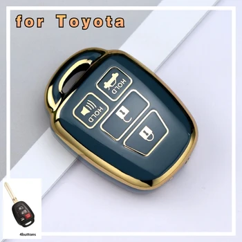 3/4 кнопки Автомобильный дистанционный чехол для ключей Брелок Крышка оболочки для Toyota Aqua Ractis Vitz RAV4 HiAce Land Cruiser 2010-2019