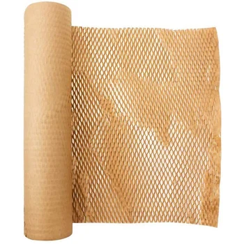 3 рулона переработанной упаковочной бумаги 12 дюймов X 33 фута Эко сотовая бумага для движущейся упаковки Упаковка Перерабатываемый материал подушки
