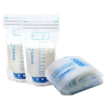 30 шт. Детские сумки для хранения грудного молока 250 мл Безопасная для ребенка Материнское молоко Морозильная камера Пакеты для кормления Младенческий мешок для хранения молока