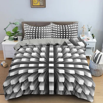 3D психоделический абстрактный пододеяльник 220x240 семейное одеяло постельное белье супер уютное постельное белье пододеяльник роскошный комплект постельного белья