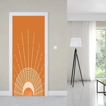 3D Современный минималистичный воздух дверь наклейки живопись искусство дома спальня обои наклейка съемный водонепроницаемый самоклеящийся плакат фреска