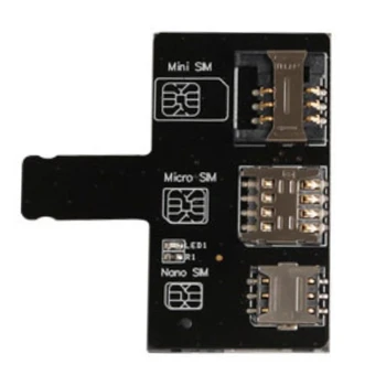  4 в 1 слот SIM адаптер Multi SIM Card Reader Mini SIM Nano для Iphone 5/5C/5S/5Se/6/6S/6P/7/7S/7P/8/8P/X