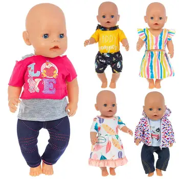 5 шт./компл. Одежда для куклы подходит 17 дюймов для 43 см Baby Doll New Born Doll Clothing