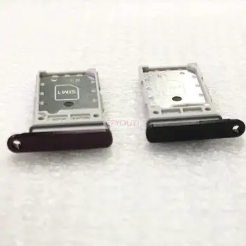 50 шт./лот Новая оригинальная двойная SIM-карта + держатель лотка для SD-карты Запасная часть для Samsung Galaxy S22 Ultra 5G S908
