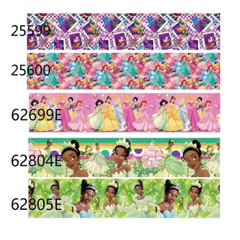 (50 ярдов) Корсажная лента с персонажем принцессы Диснея 25 мм для бантов для волос Швейные принадлежности Материалы для рукоделия