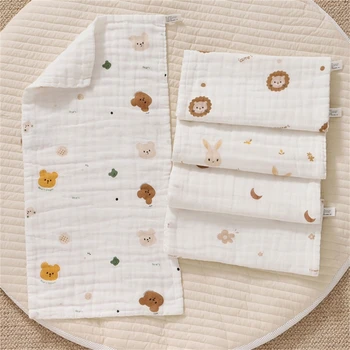 6 слоев хлопковое детское полотенце для протирания мультфильма полотенце для кормления младенца полотенце для лица мочалки салфетки для слюны полотенца для кормления детские принадлежности