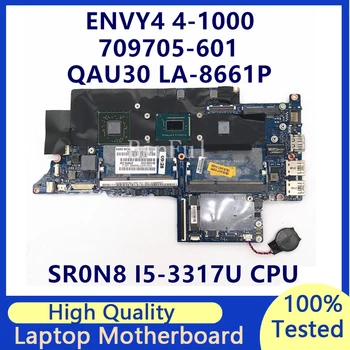 708963-601 709705-601 Материнская плата для ноутбука HP Envy4 4-1000 с процессором SR0N8 i5-3317U QAU30 LA-8661P 100% проверено хорошо