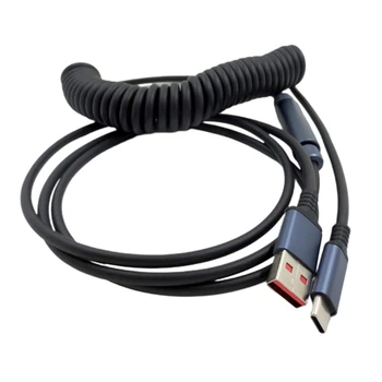 896F Спиральный USB-кабель типа A - C Долговечная линия передачи данных для механической клавиатуры GMMK