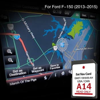 A14 для Ford F 150 с 2013 по 2015 год Чехол для аксессуаров NAVI США Mex Can 32GB Map Naving SD-карта