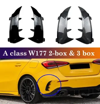 ABS Глянцевый Черный Воздушный Поток Крыло Передний Бампер Сплиттер Для Mercedes A класса W177 2 коробки и 3 коробки Стайлинг автомобиля