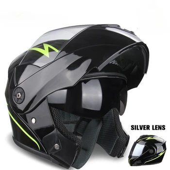 ACTVTCA Мотоциклетный шлем унисекс Сертификация DOT Шлем с двойным поперечным сечением Шлем безопасности Модульный шлем с козырьком