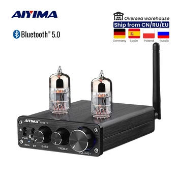 AIYIMA Audio T7 6H3N Ламповый предусилитель Усилитель HiFi Stereo Bluetooth 5.0 Вакуумный предусилитель для динамиков