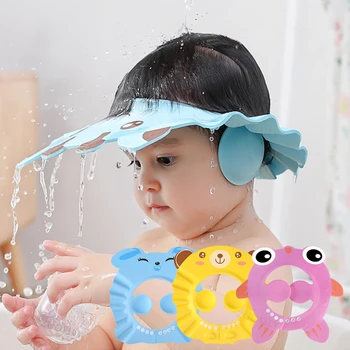 Baby Shower Soft Cap Регулируемая шапочка для мытья волос для детей Защита ушей Безопасный детский шампунь Купание Душ Защита головы