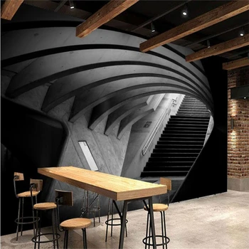 beibehang 3D трехмерный туннель времени канал KTV ресторан стена на заказ большие фрески зеленые обои papel de parede