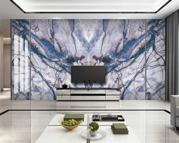 beibehang papel de parede Изготовленная на заказ современная новая спальня гостиная декоративная живопись атмосферный синий мрамор фон обои