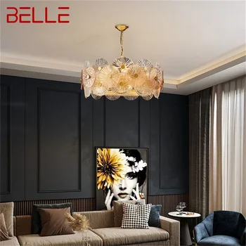 BELLE Люстра Золотая подвесная лампа Постмодернистский домашний круглый светильник для гостиной