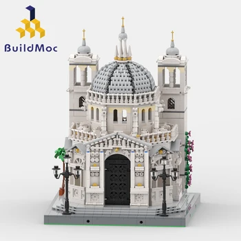 BuildMoc Санта-Мария-делла-Салюте Церковь Строительный блок Набор Венецианский замок Дворец Дом Кирпичи Игрушки Дети День Рождения Рождественские подарки