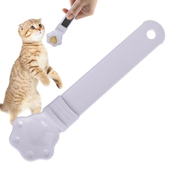 Cat Strip Feeder Cat Strip Cat Snack Scoop Squeeze Spoon Облизываемый диспенсер для кошачьего корма с длинной ручкой Ложка для кошачьих лакомств для влажных