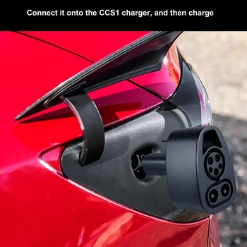 CCS 1 Адаптер быстрой зарядки для Tesla Model 3 / S / X / Y Зарядное устройство постоянного тока мощностью до 250 кВт Зарядное устройство для электромобилей Американский стандарт