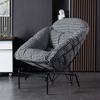 Comfort Металлический стул для гостиной Ожидание всего тела Одиночные стулья для гостиной середины века Скандинавский пол Meubles De Salon Мебель
