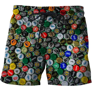 Cool Beer 3D-печатные мужские короткие брюки Женщины Детские модные плавки Пляжные шорты Скейтборд Спорт Повседневные шорты оверсайз