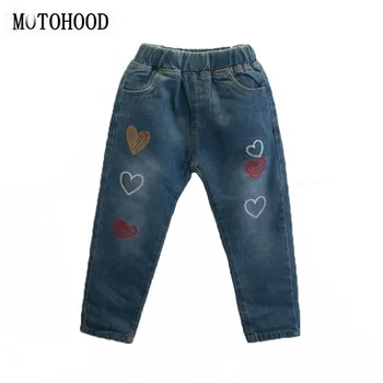 COOTELILI Джинсы для девочек Весенние брюки 2021 Джинсовая одежда для девочек Дети Длинные ковбойские хлопковые детские брюки Подростковая одежда