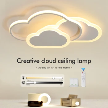 Creative Clouds Светодиодный потолочный светильник Домашнее освещение с регулируемой яркостью Ультратонкий светодиодный потолочный светильник для детской спальни Декора гостиной Освещение