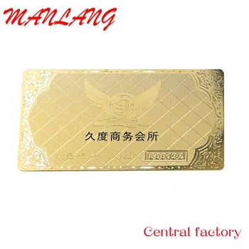  Custom Hi Qlity Gold Stainls Стальная печать карт Custo etal Busins Car ith Logo