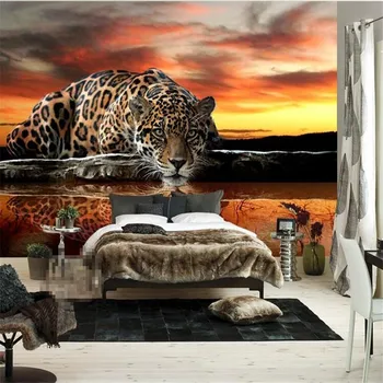 custom photo Животные леопардовые обои для настенного покрытия гостиной спальни телевизор фон художественные фрески обои обои для дома