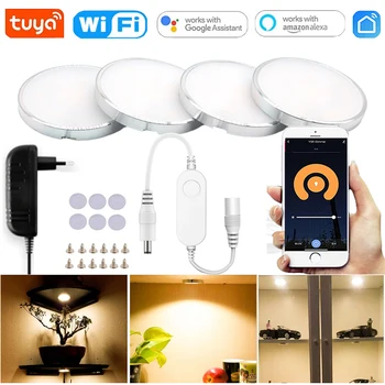 DC12V Tuya Wifi Smart LED Cabinet Light Kit Белый / теплый белый одноцветный с высокой яркостью света для гардеробной спальни Кухня