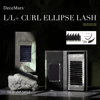 DeceMars L/L+ Curl Ellipse Lash 12 рядов /лоток